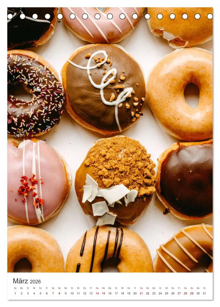Bild: 9783516334333 | Donuts - Die runden Gaumenfreuden. (Tischkalender 2026 DIN A5...