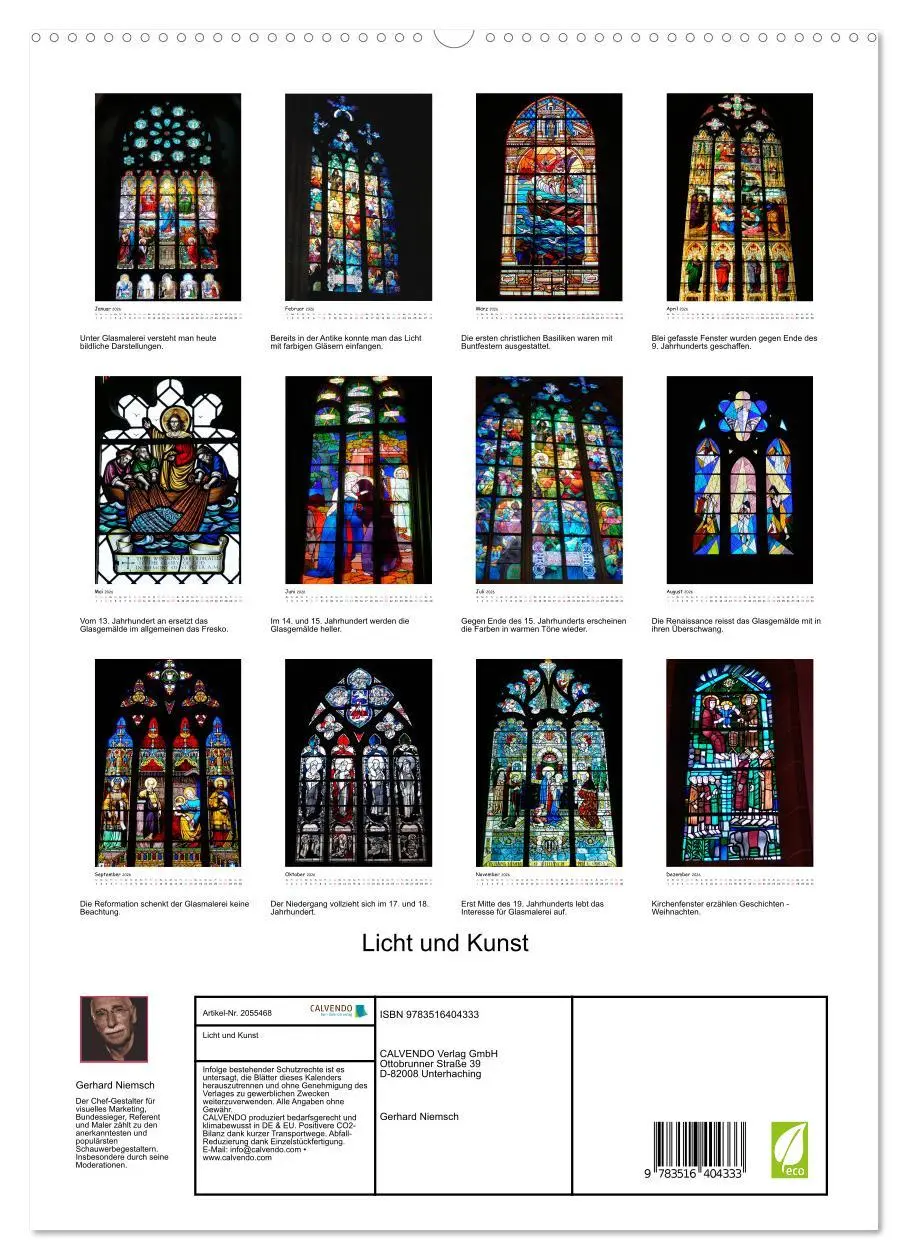 Bild: 9783516404333 | Licht und Kunst (hochwertiger Premium Wandkalender 2026 DIN A2...