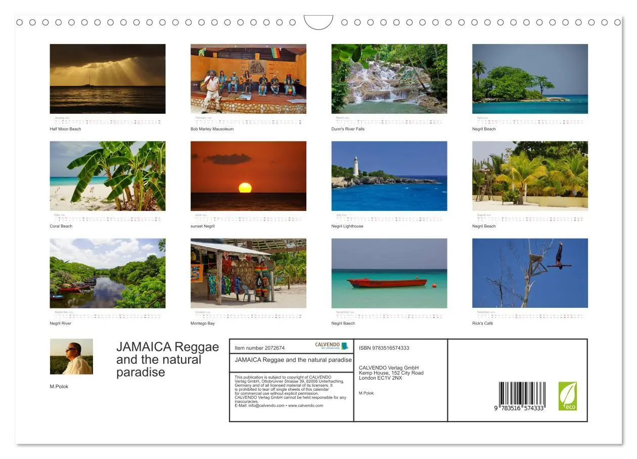 Bild: 9783516574333 | JAMAICA Reggae and the natural paradise (Wall Calendar 2026 DIN A3...
