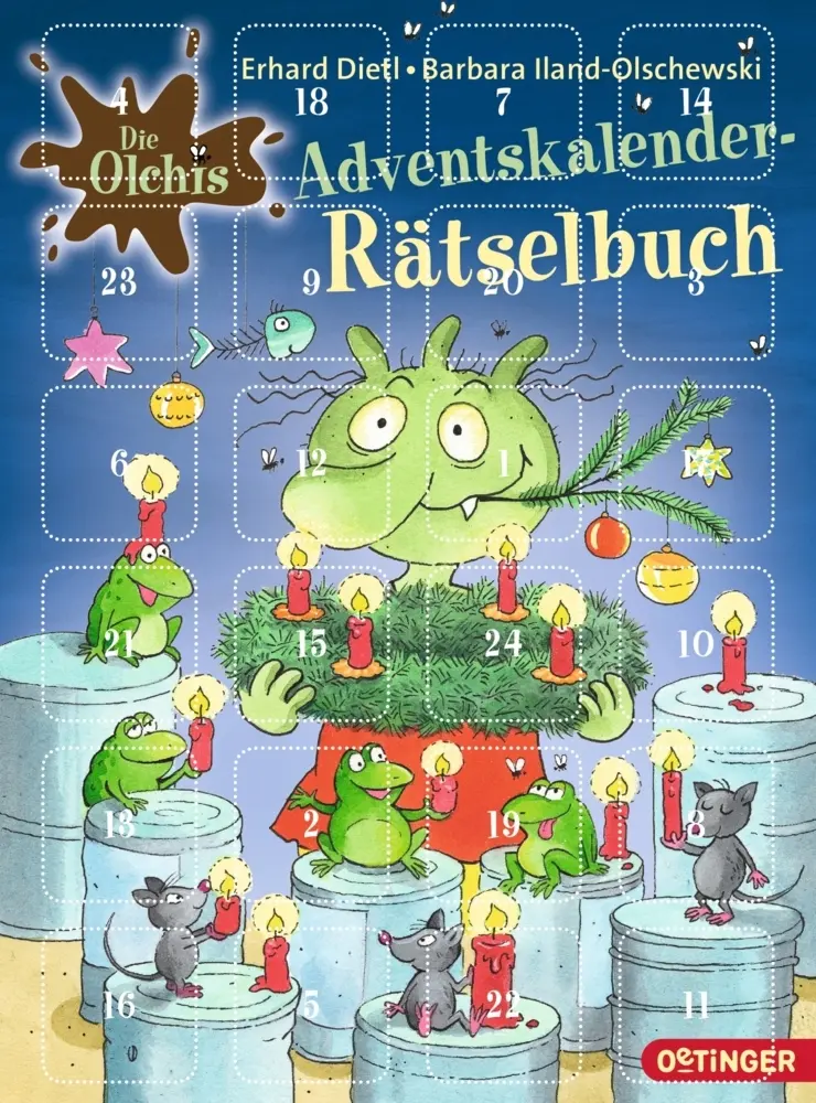 Cover: 9783841504333 | Die Olchis. Adventskalender-Rätselbuch | Erhard Dietl (u. a.) | Buch