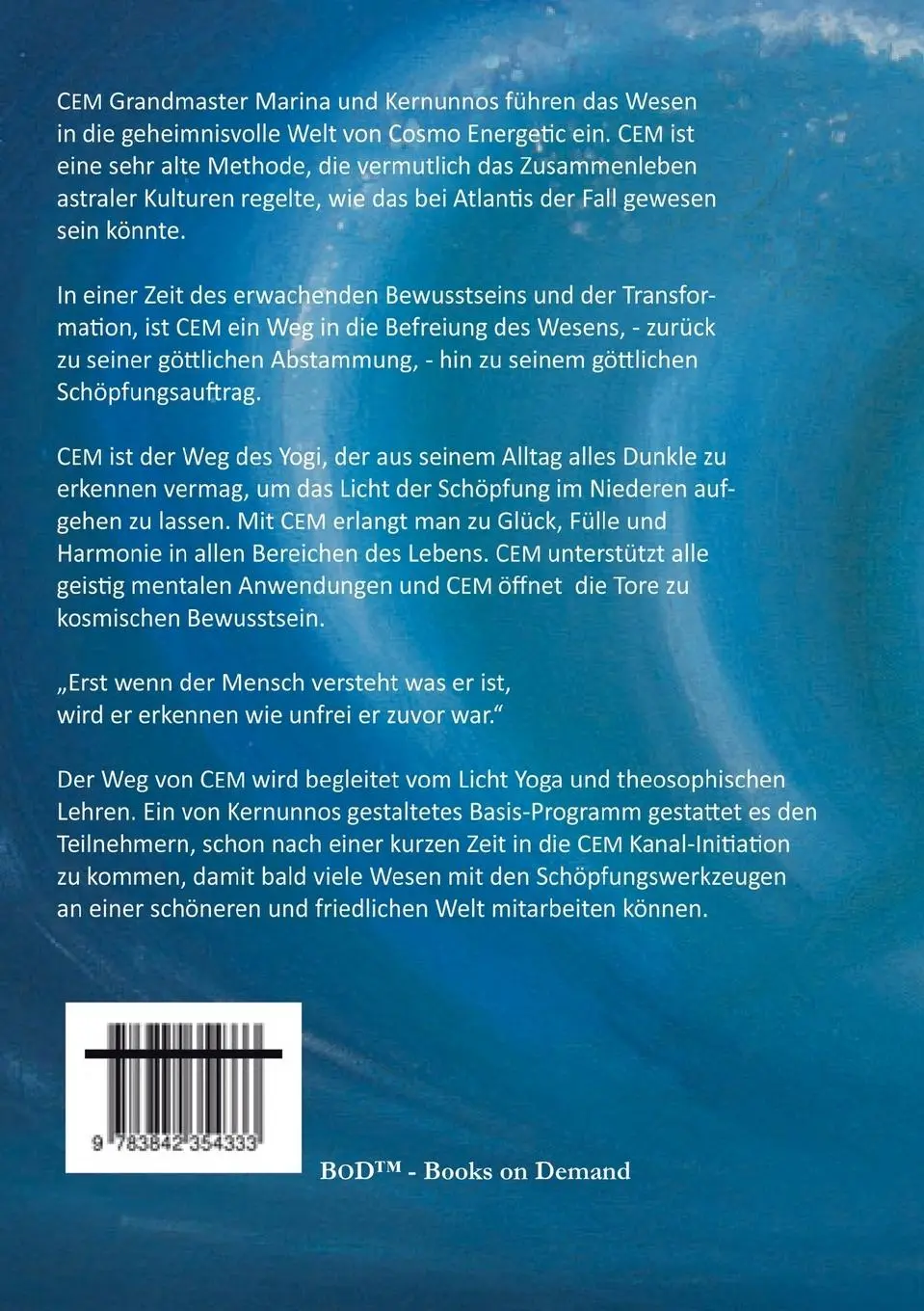 Rückseite: 9783842354333 | CEM - Cosmo Energetic Matrix | CEM Basisbuch | Hendrik Hannes | Buch