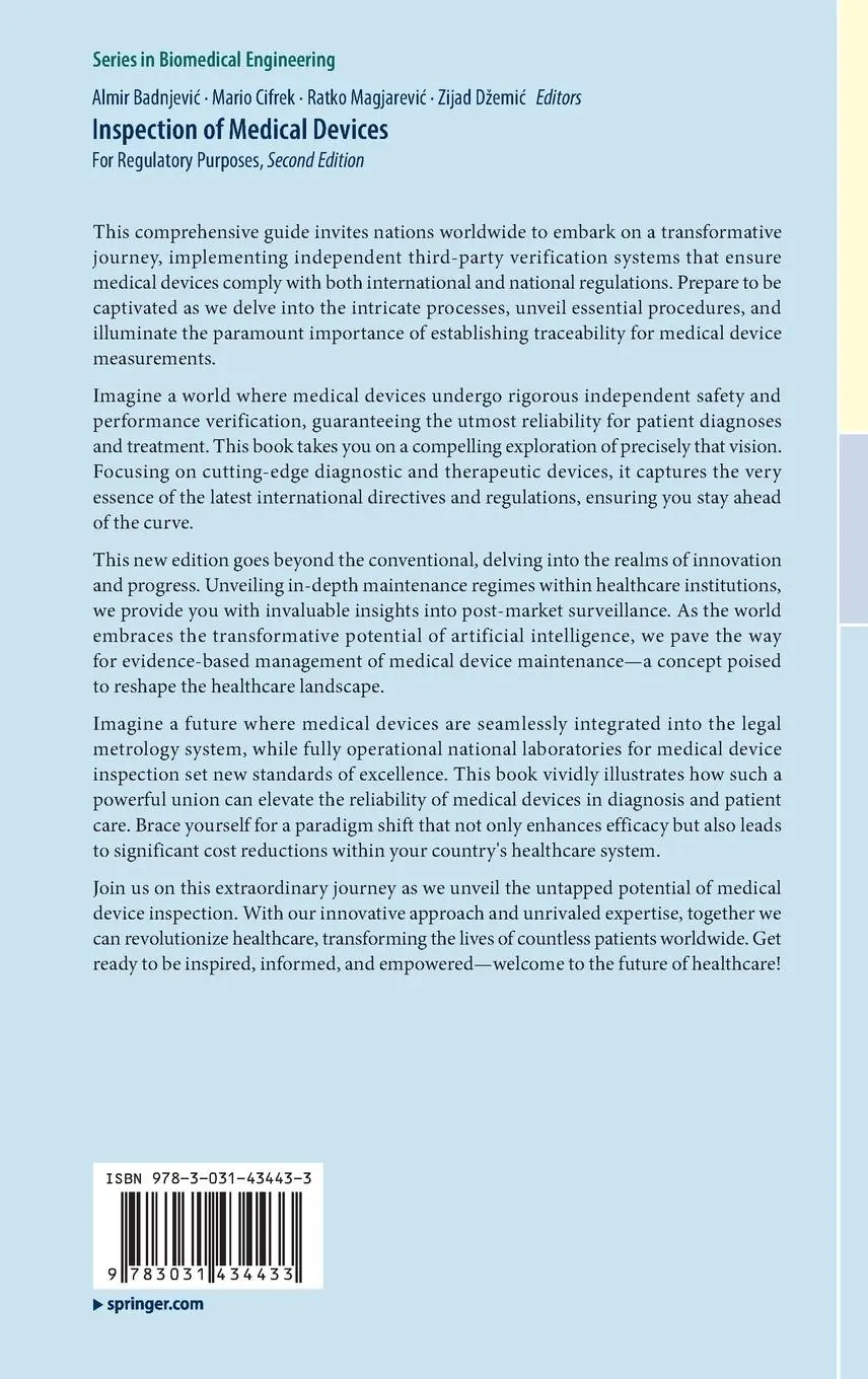 Rückseite: 9783031434433 | Inspection of Medical Devices | For Regulatory Purposes | Buch | vi