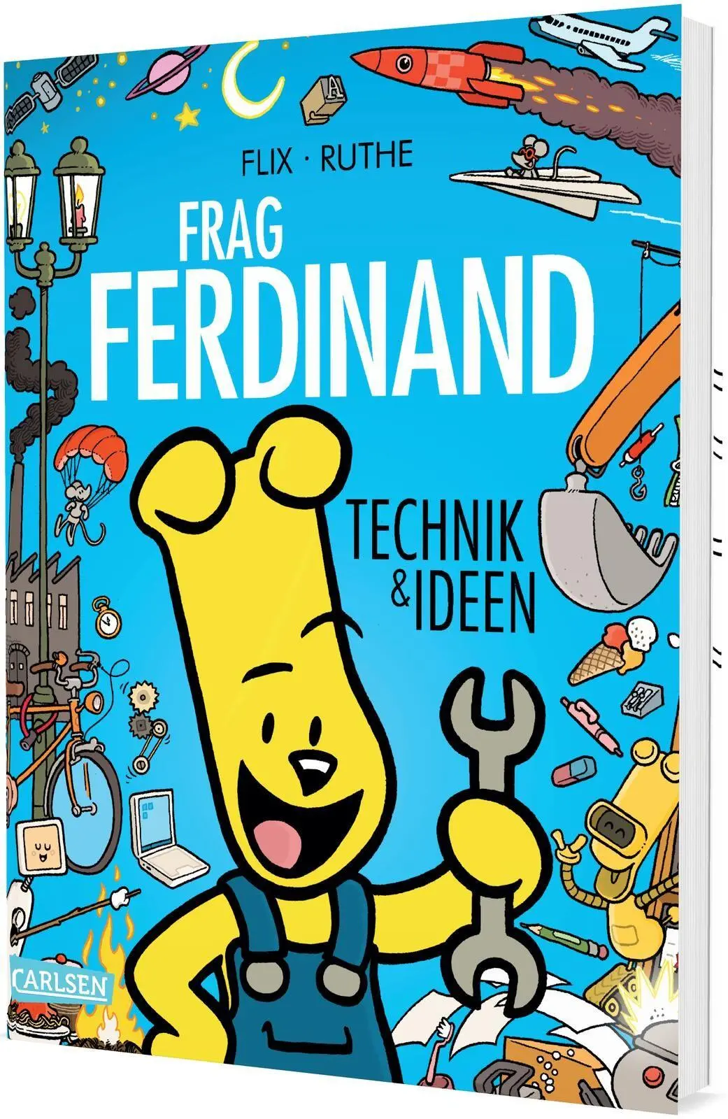 Cover: 9783551804433 | Frag Ferdinand: Technik und Ideen | Wissen für Kinder ab 8 | Buch