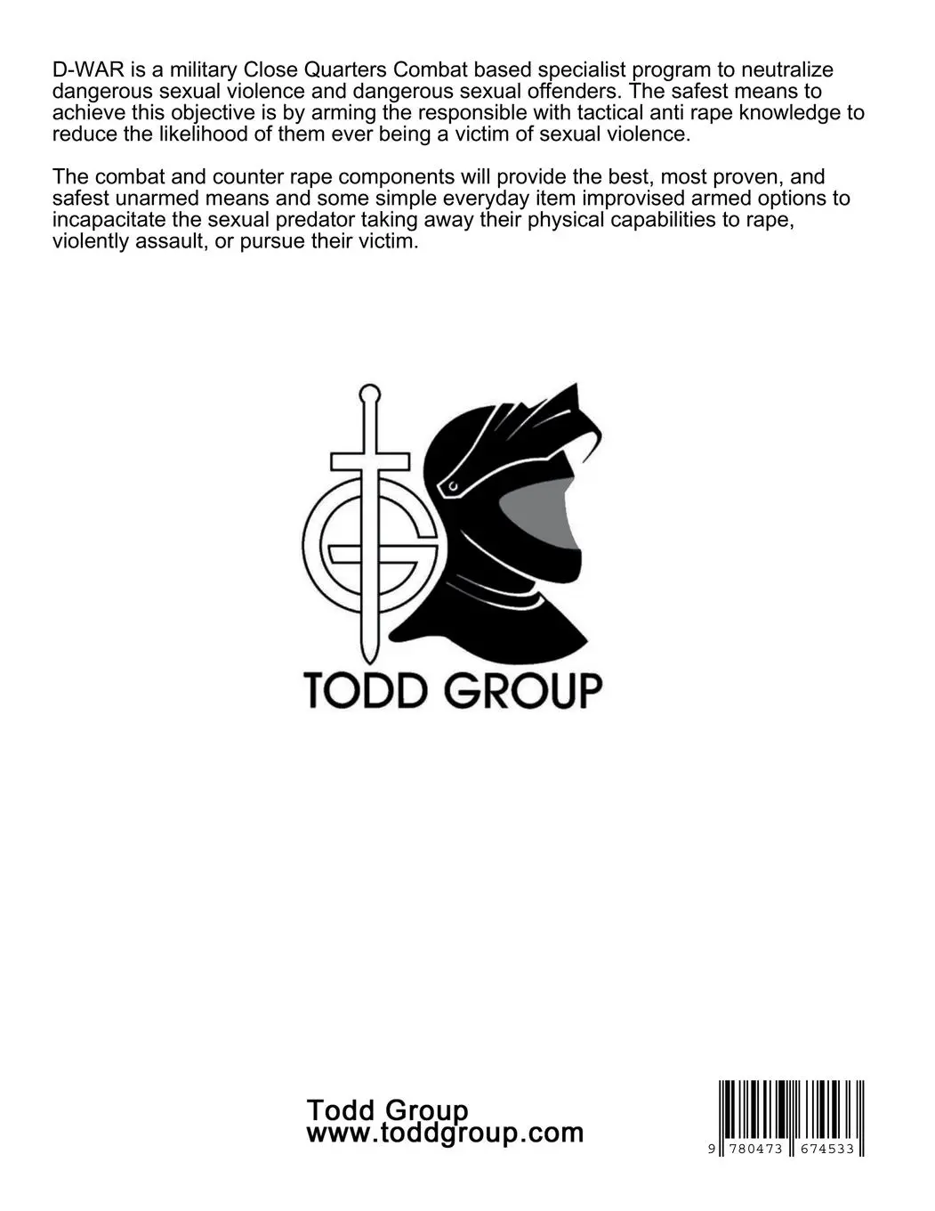 Rückseite: 9780473674533 | D-WAR | Tank Todd | Taschenbuch | Englisch | 2012 | Todd Group