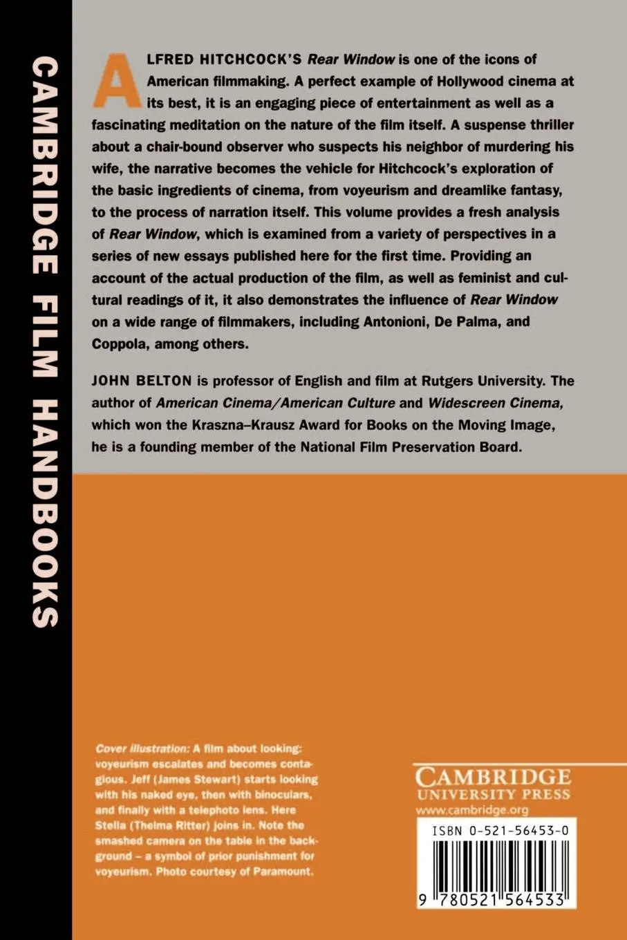 Rückseite: 9780521564533 | Alfred Hitchcock's Rear Window | John Belton | Taschenbuch | Englisch