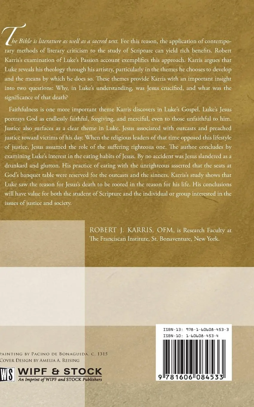 Rückseite: 9781606084533 | Luke | Artist and Theologian | Robert J. Karris | Taschenbuch | 2009