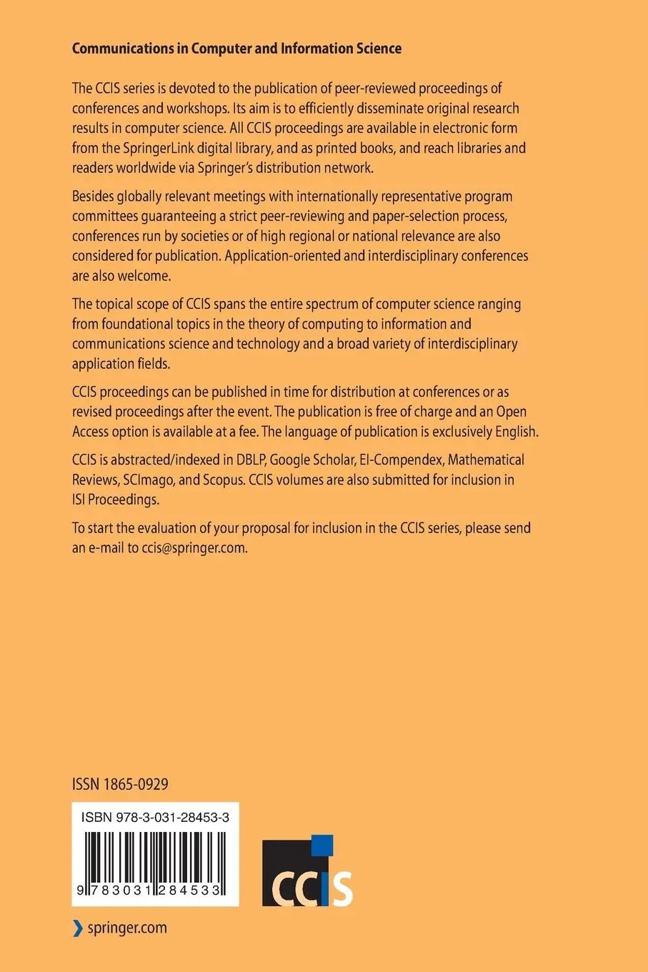 Rückseite: 9783031284533 | Smart Cities | Sergio Nesmachnow (u. a.) | Taschenbuch | xxiii | 2023
