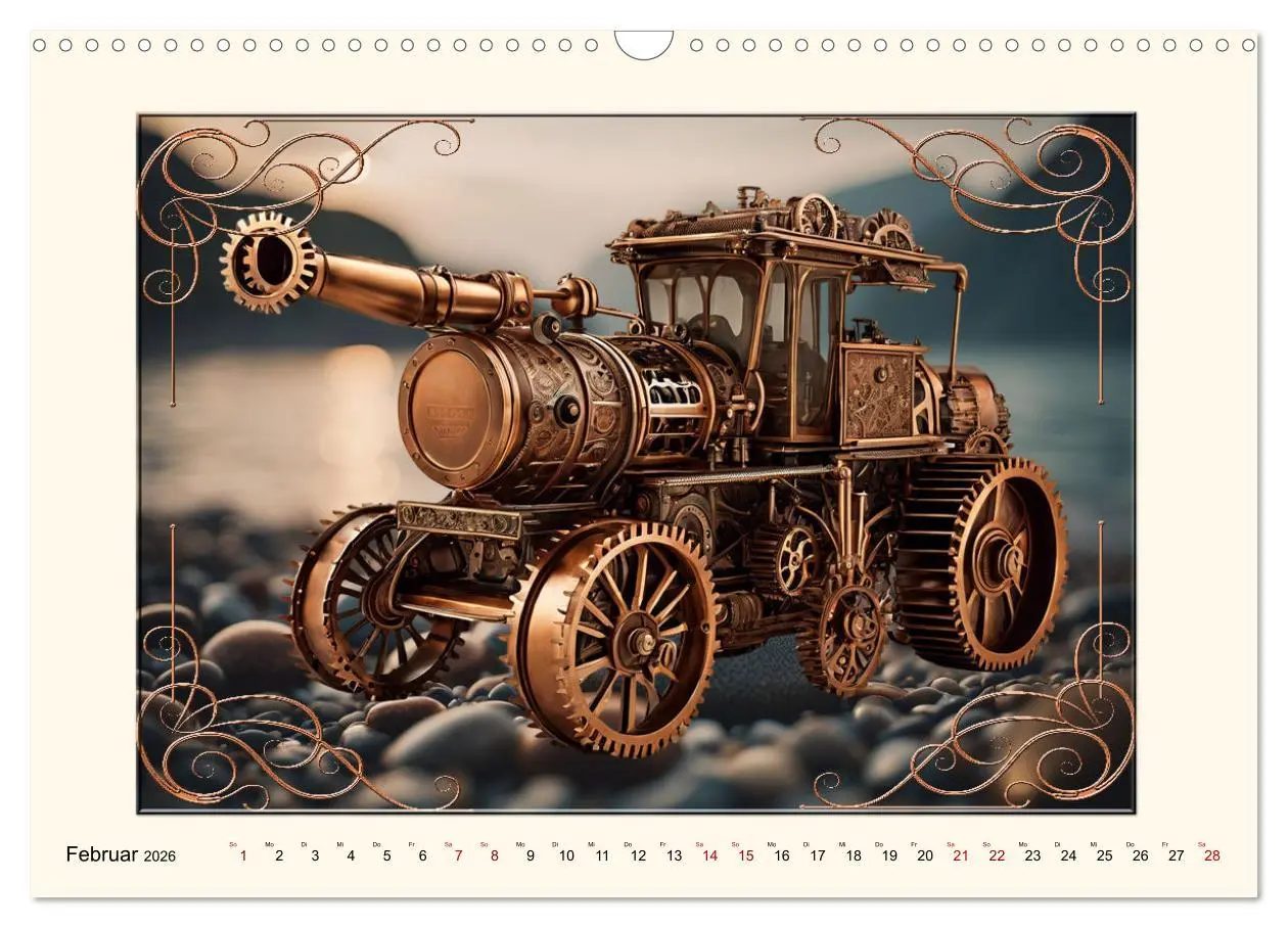 Bild: 9783457394533 | Steampunk Traktoren (Wandkalender 2026 DIN A3 quer), CALVENDO...