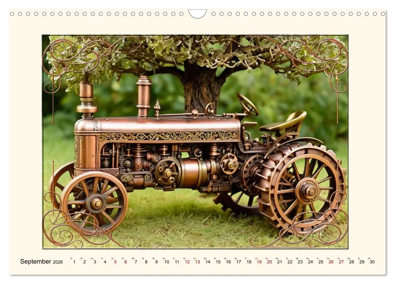 Bild: 9783457394533 | Steampunk Traktoren (Wandkalender 2026 DIN A3 quer), CALVENDO...