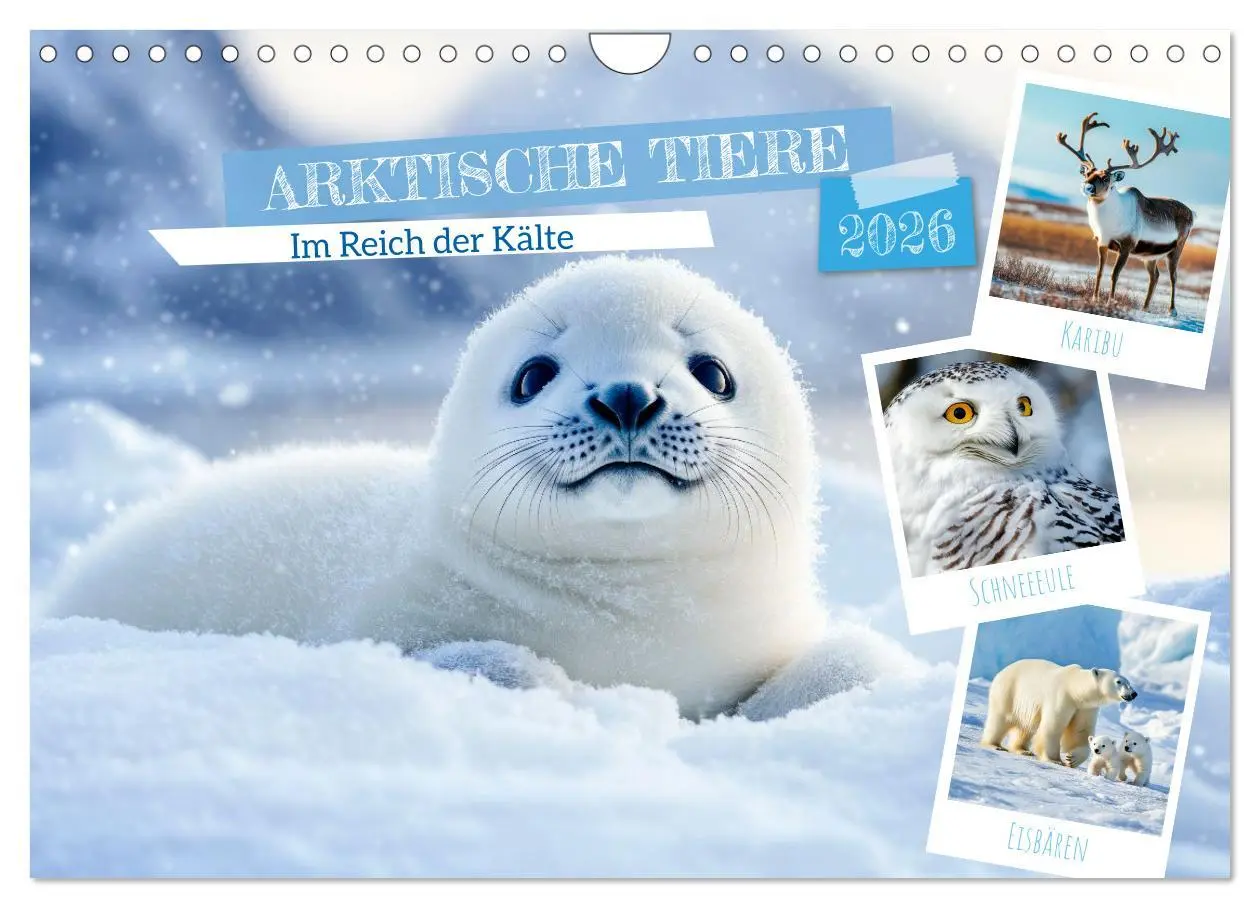 Cover: 9783516004533 | ARKTISCHE TIERE Im Reich der Kälte (Wandkalender 2026 DIN A4 quer),...