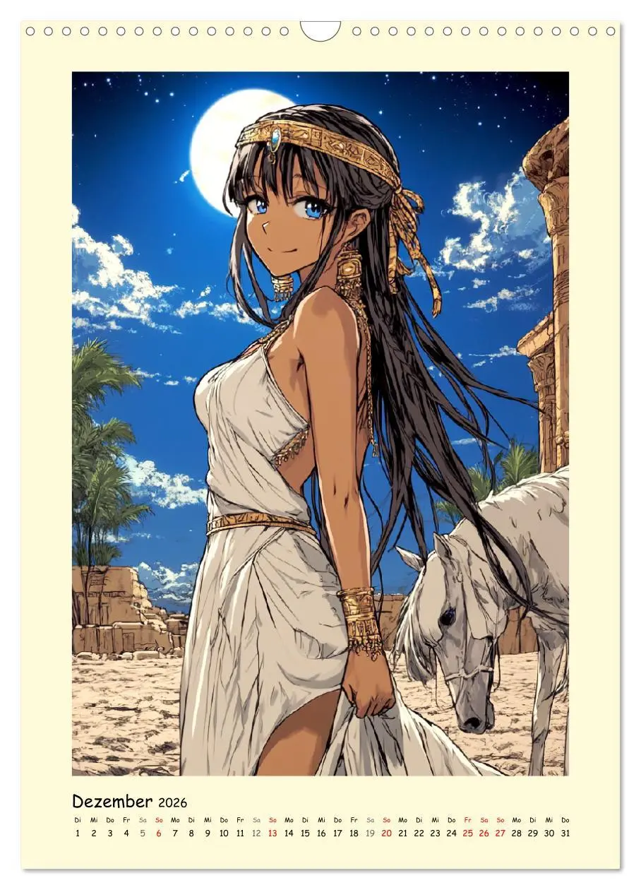Bild: 9783516244533 | Im alten Ägypten. Manga-Mädchen im Pharaonenland (Wandkalender 2026...