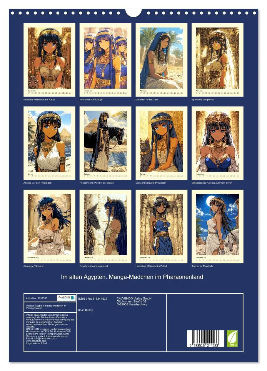Bild: 9783516244533 | Im alten Ägypten. Manga-Mädchen im Pharaonenland (Wandkalender 2026...
