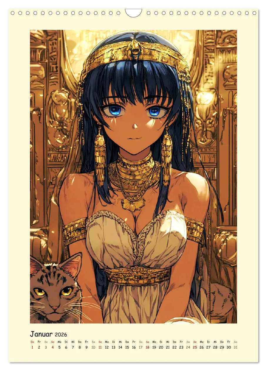 Bild: 9783516244533 | Im alten Ägypten. Manga-Mädchen im Pharaonenland (Wandkalender 2026...