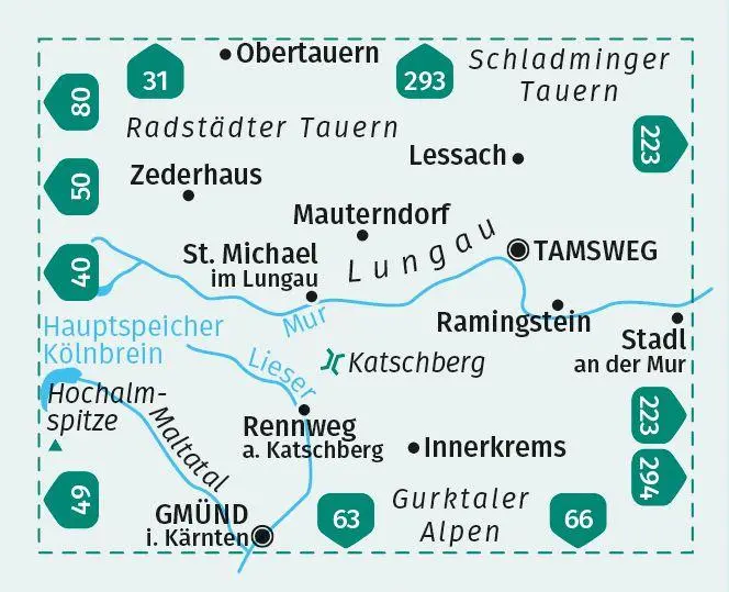 Bild: 9783991214533 | KOMPASS Wanderkarte 67 Lungau, Radstädter Tauern, Maltatal 1:40.000