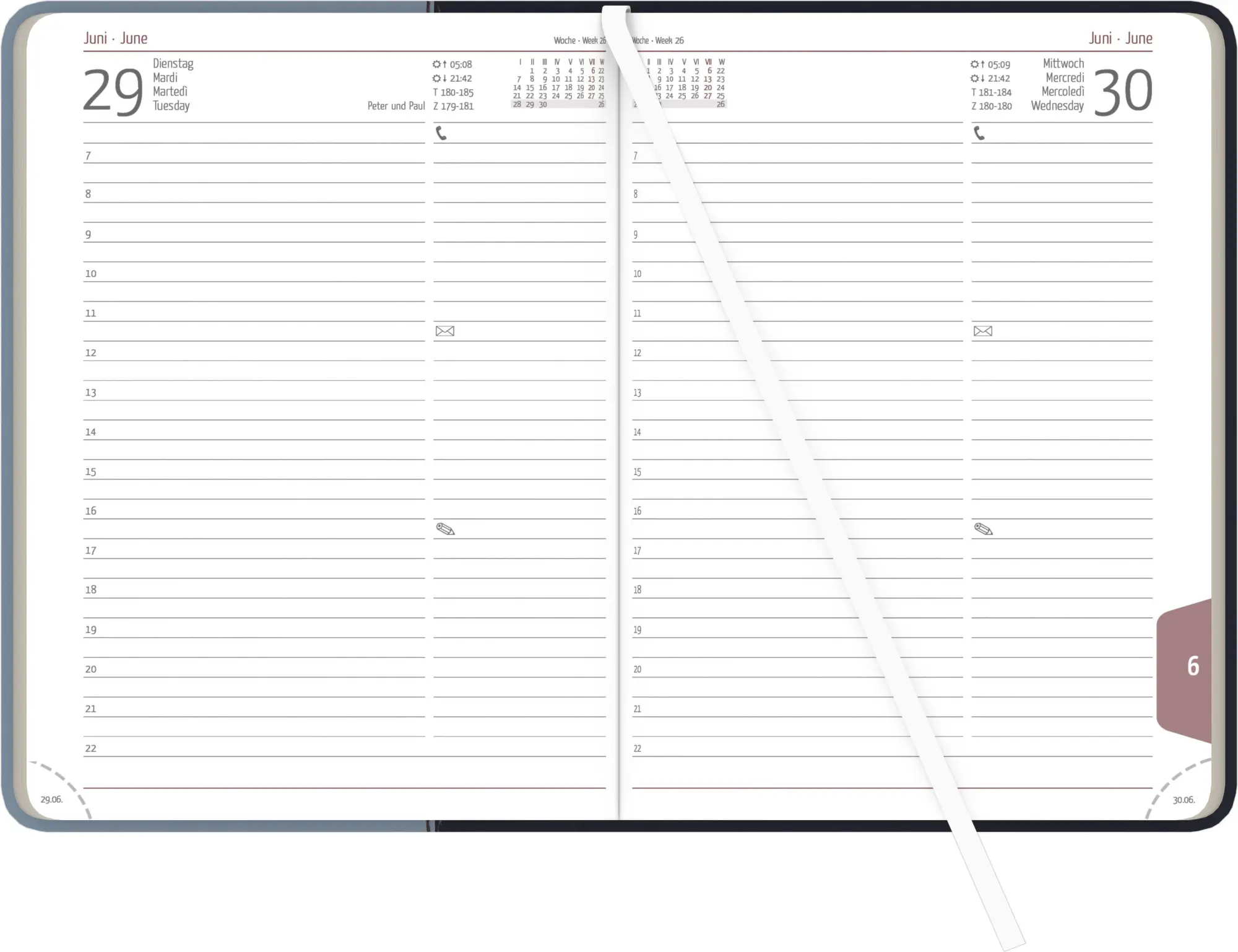 Bild: 4069095014633 | Buchkalender Premium Air blau-azur A5 2027 | KG | Kalender | 416 S.