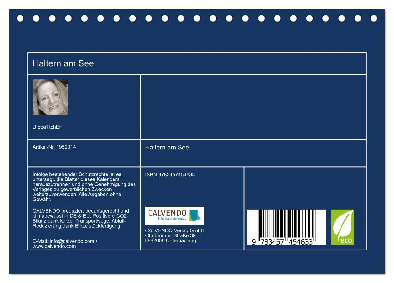 Bild: 9783457454633 | Haltern am See (Tischkalender 2026 DIN A5 quer), CALVENDO...