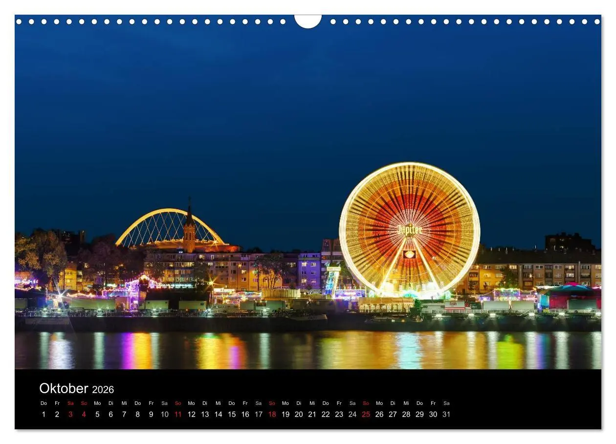 Bild: 9783516164633 | köln dunkel bunt - Die Stadt in anderem Licht! (Wandkalender 2026...