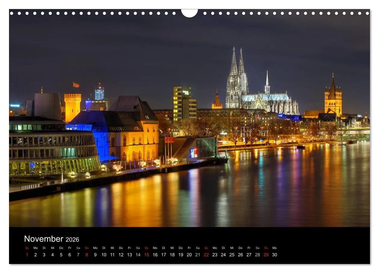 Bild: 9783516164633 | köln dunkel bunt - Die Stadt in anderem Licht! (Wandkalender 2026...