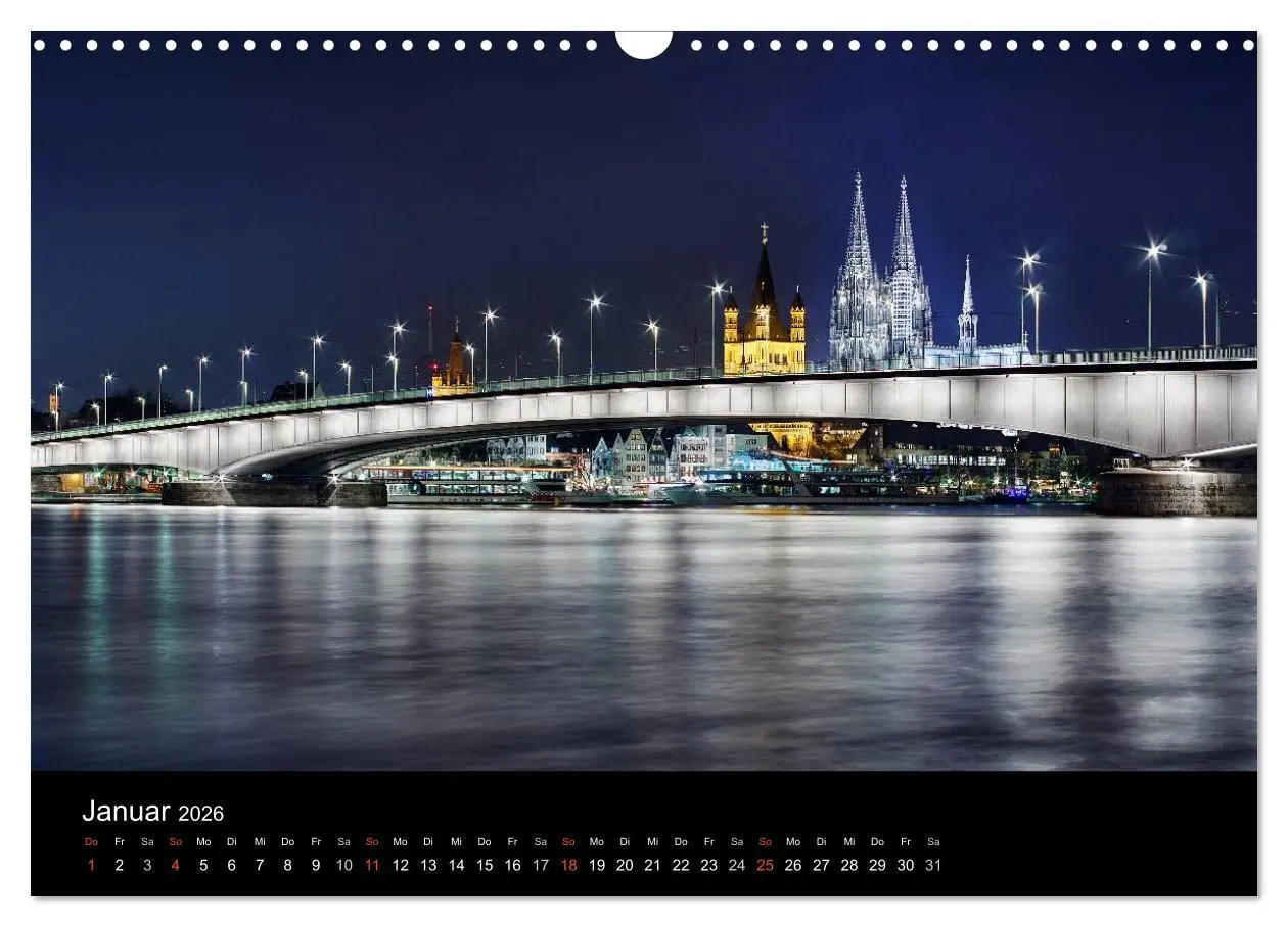 Bild: 9783516164633 | köln dunkel bunt - Die Stadt in anderem Licht! (Wandkalender 2026...