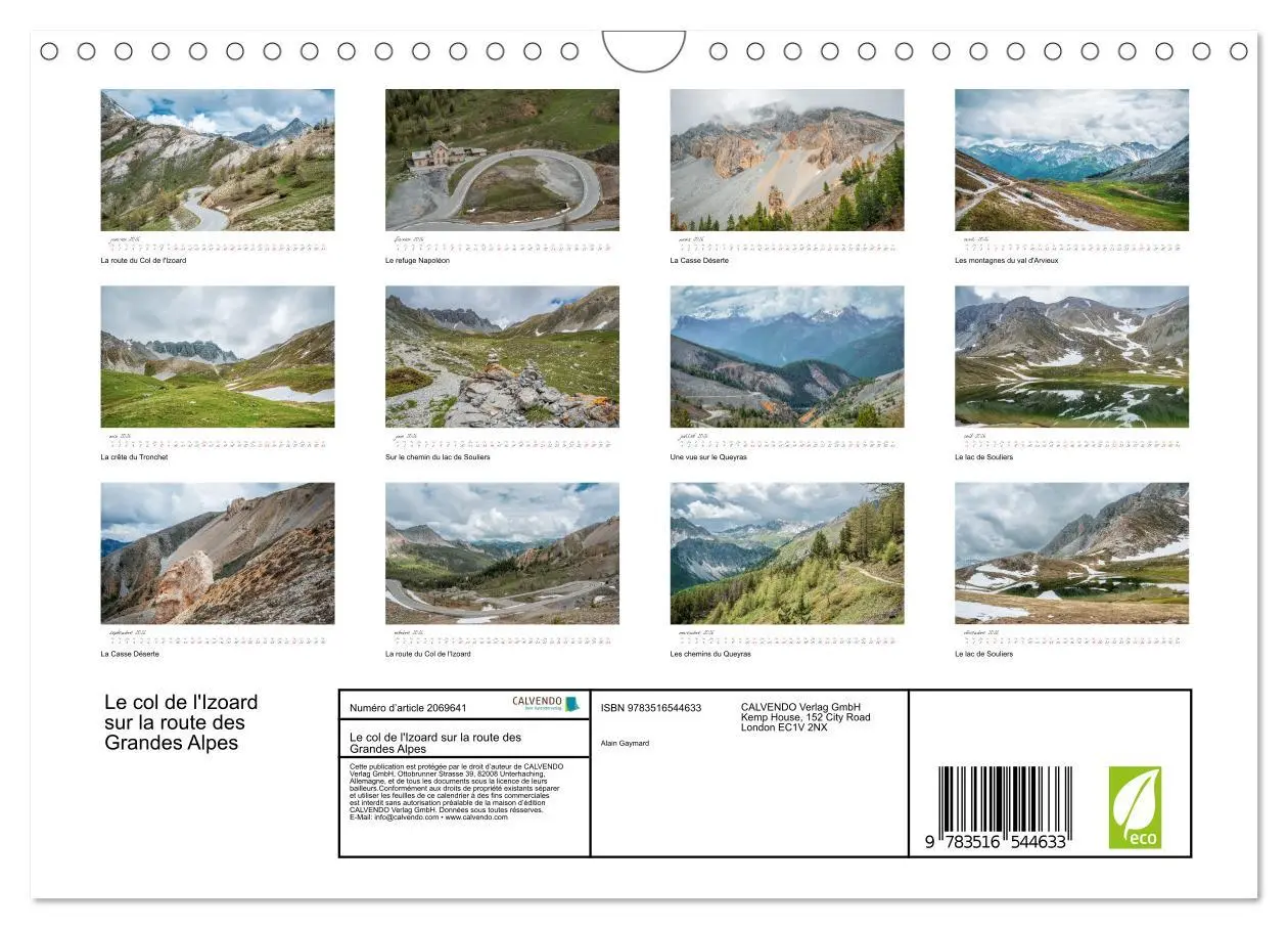 Bild: 9783516544633 | Le col de l'Izoard sur la route des Grandes Alpes (Calendrier mural...