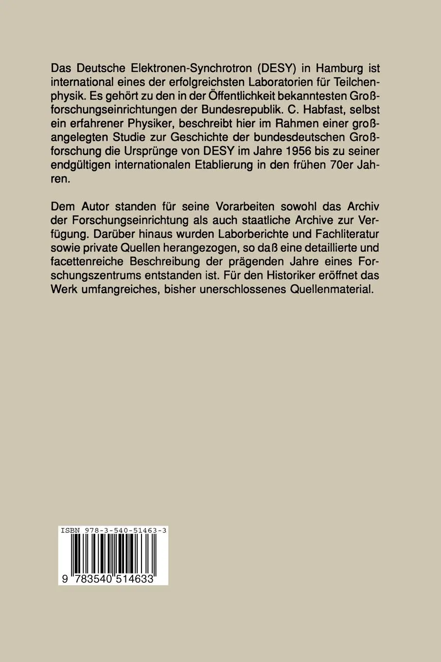 Rückseite: 9783540514633 | Großforschung mit kleinen Teilchen | Claus Habfast | Taschenbuch | xii