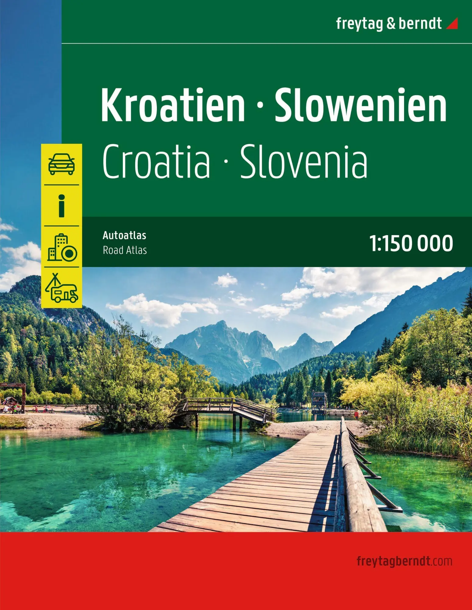 Cover: 9783707924633 | Kroatien - Slowenien, Autoatlas 1:150.000, freytag &amp; berndt | Berndt