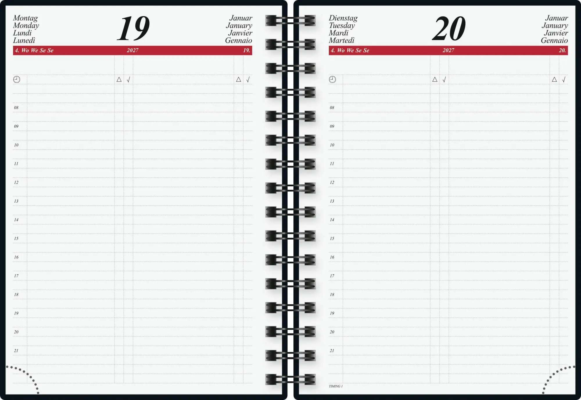 Bild: 4003273794733 | rido/idé 7021822907 Buchkalender Mod. Timing 1 2027 A5, Kunststoff,...