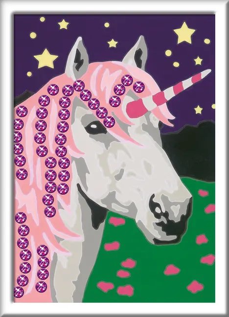 Bild: 4005556284733 | CreArt, Malen nach Zahlen Kinder - Einhorn | Mit Pailletten! | 28473