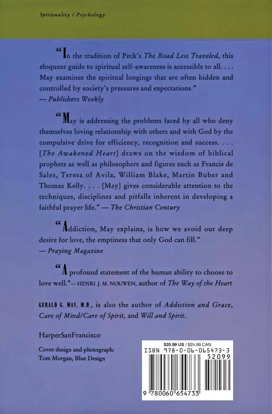 Rückseite: 9780060654733 | Awakened Heart, The | Gerald G May | Taschenbuch | Englisch | 1993