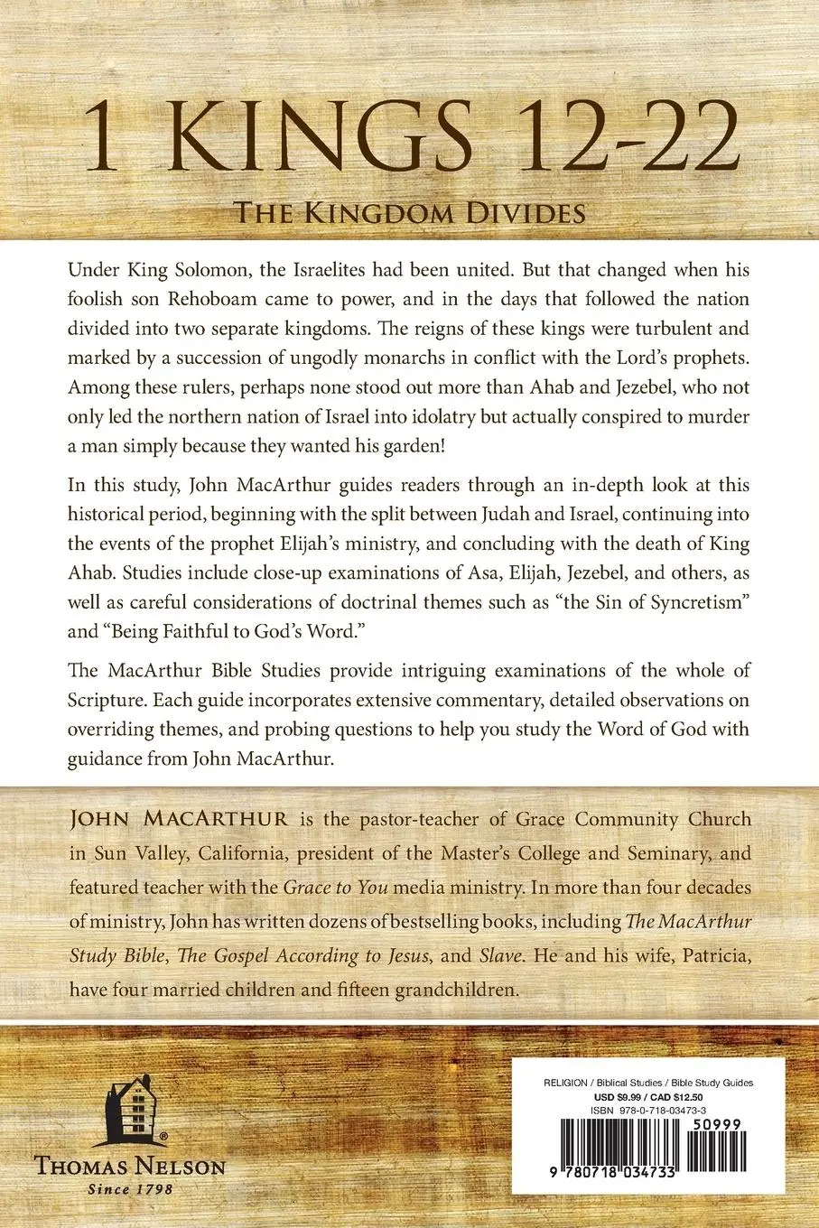 Rückseite: 9780718034733 | The 1 Kings 12 to 22 | The Kingdom Divides | John F. Macarthur | Buch