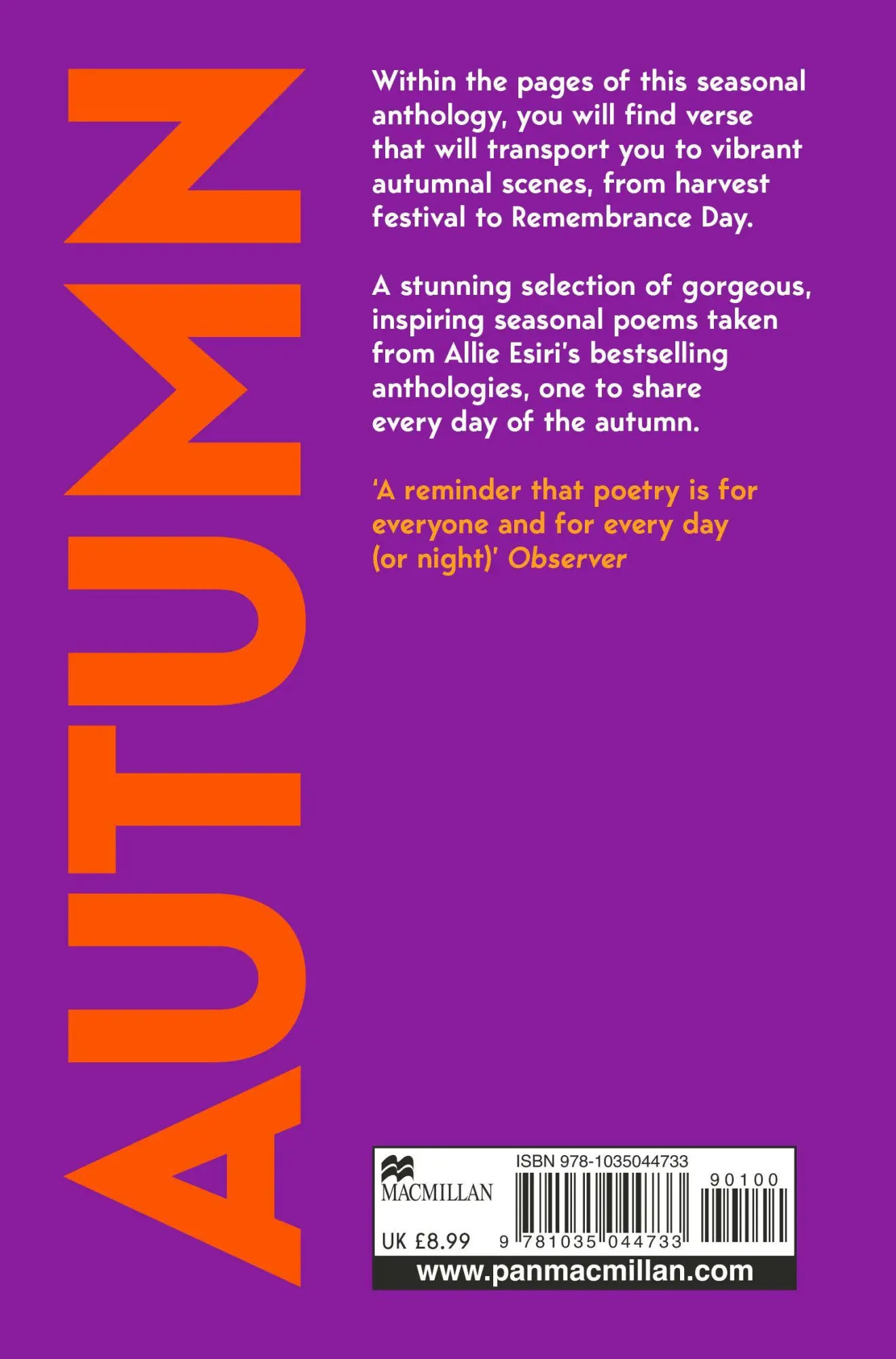 Bild: 9781035044733 | A Poem for Every Autumn Day | Allie Esiri | Taschenbuch | Englisch