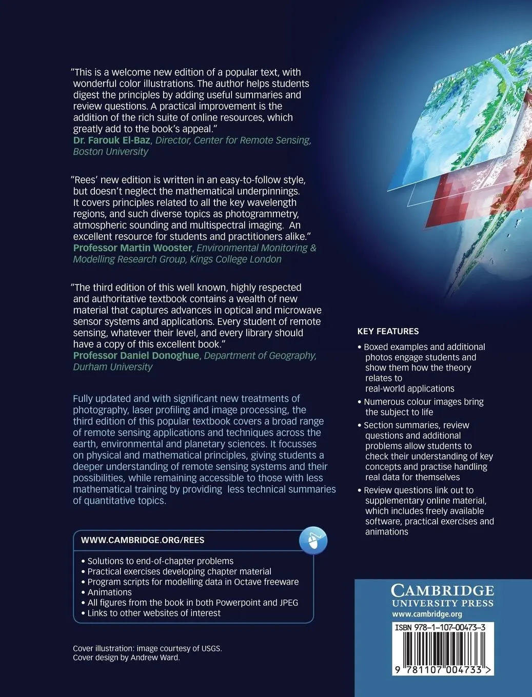 Rückseite: 9781107004733 | Physical Principles of Remote Sensing. by Gareth. Rees | Rees (u. a.)