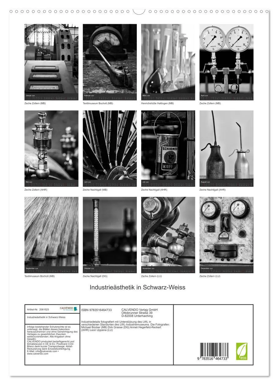 Bild: 9783516464733 | Industrieästhetik in Schwarz-Weiss (hochwertiger Premium...