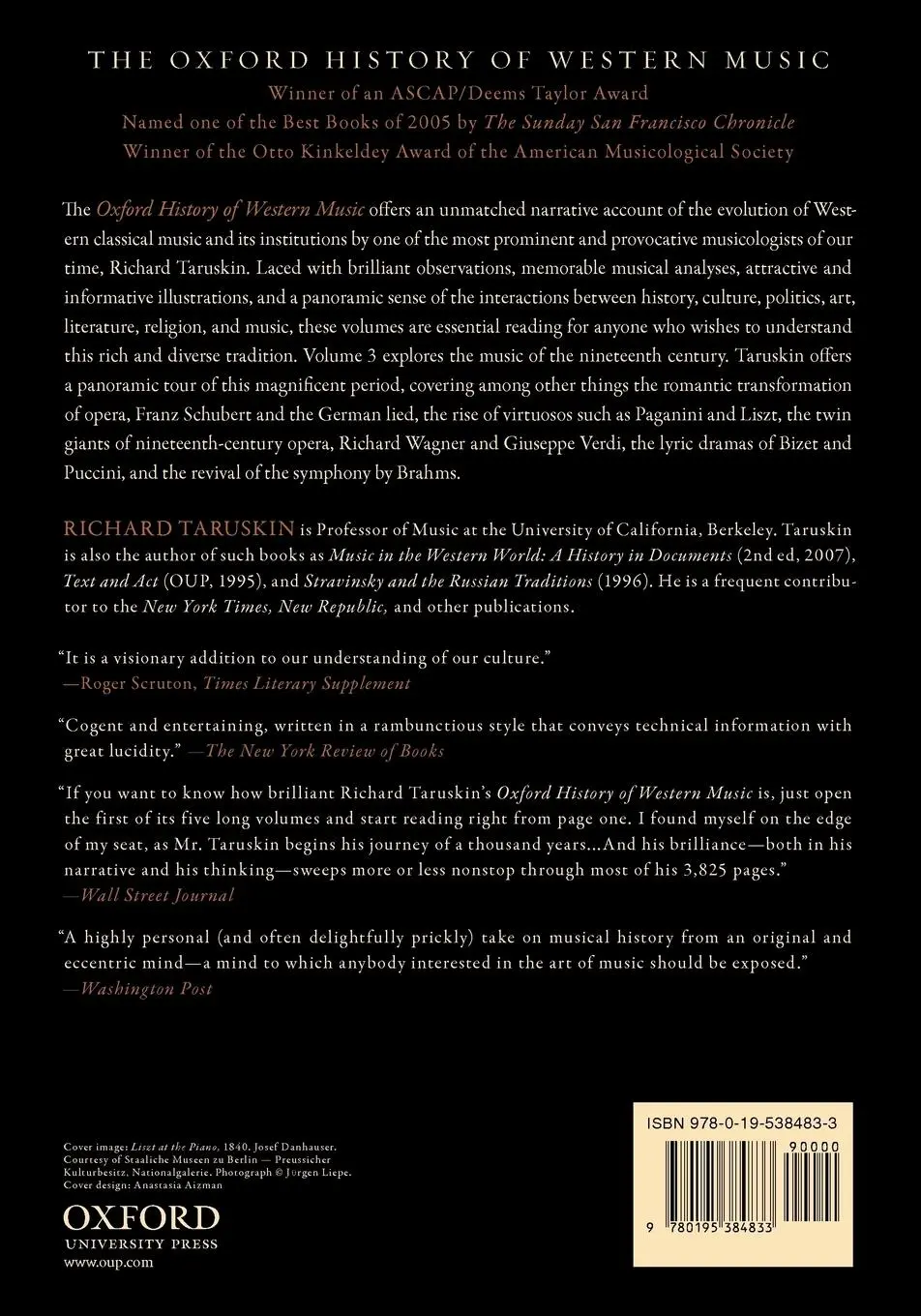 Rückseite: 9780195384833 | Music in the Nineteenth Century | The Oxford History of Western Music