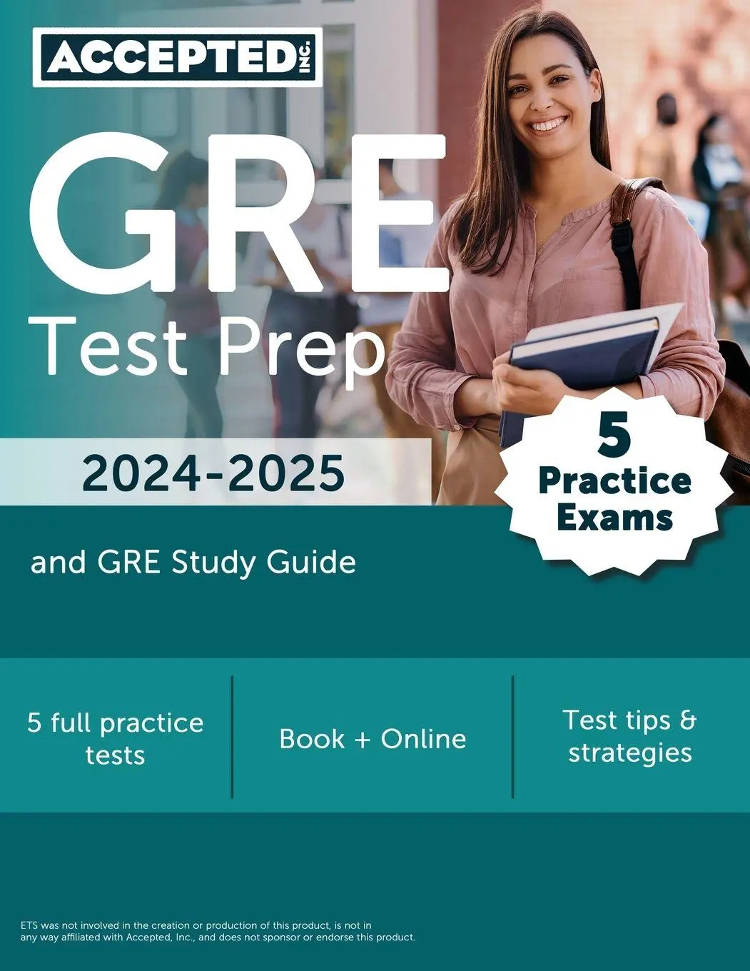 Cover: 9781637984833 | GRE Test Prep 2024-2025 | 5 Practice Exams and GRE Study Guide Book