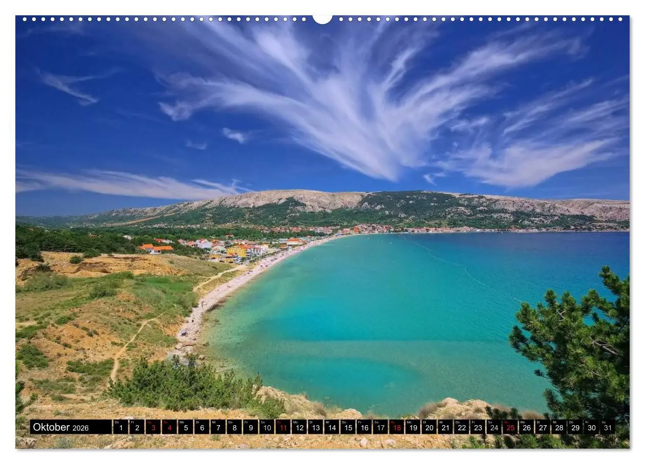 Bild: 9783516144833 | Kvarner Golf - Kroatien (Wandkalender 2026 DIN A2 quer), CALVENDO...