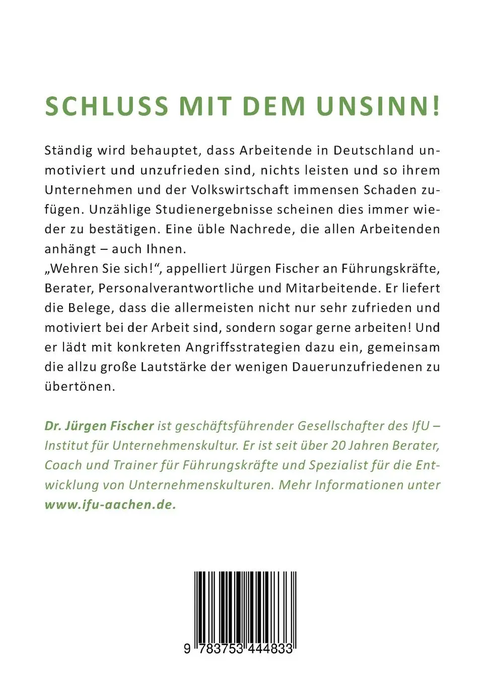 Rückseite: 9783753444833 | Wir arbeiten gerne | Jürgen Fischer | Taschenbuch | Paperback | 92 S.