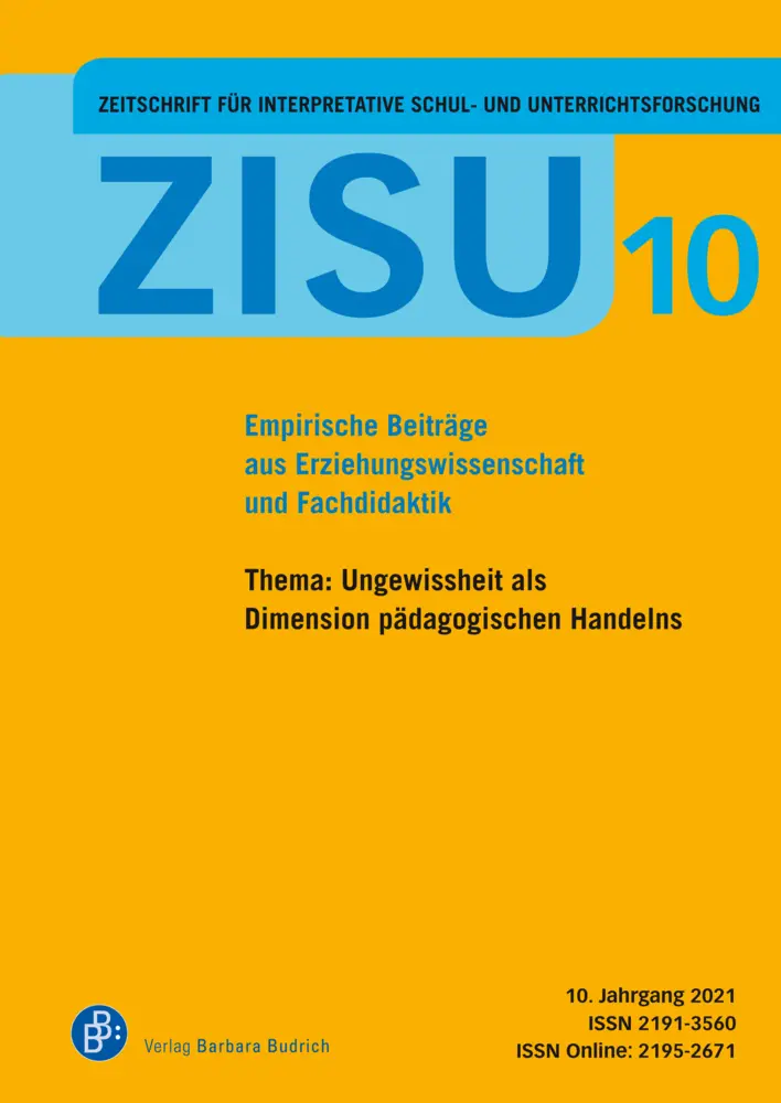 Cover: 9783847424833 | ZISU 10,2021 - Zeitschrift für interpretative Schul- und...