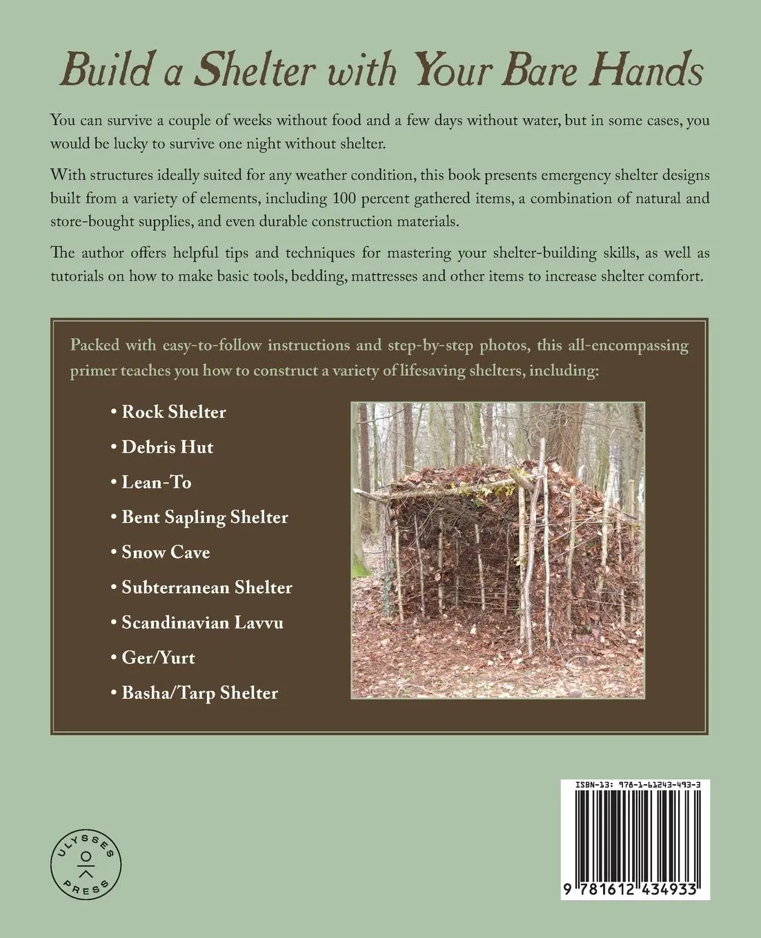 Rückseite: 9781612434933 | Complete Survival Shelters Handbook | Anthonio Akkermans | Taschenbuch