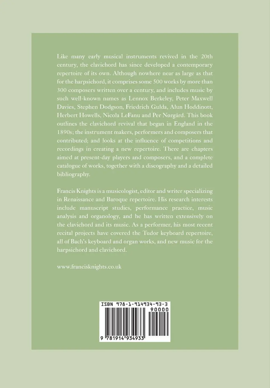 Rückseite: 9781914934933 | Modern Clavichord Music | Francis Knights | Taschenbuch | Englisch