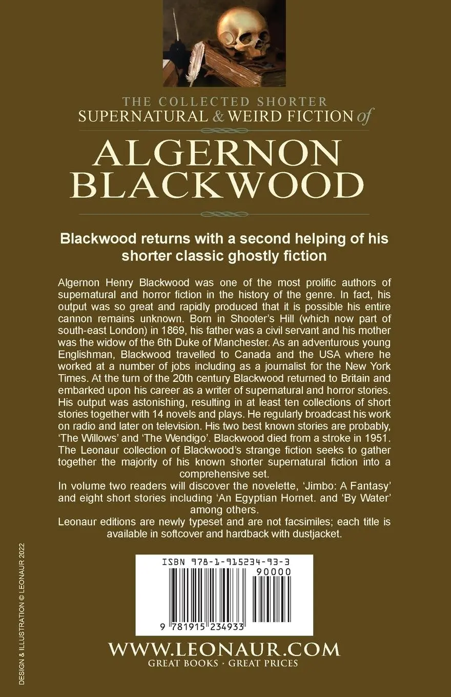 Rückseite: 9781915234933 | The Collected Shorter Supernatural &amp; Weird Fiction of Algernon...