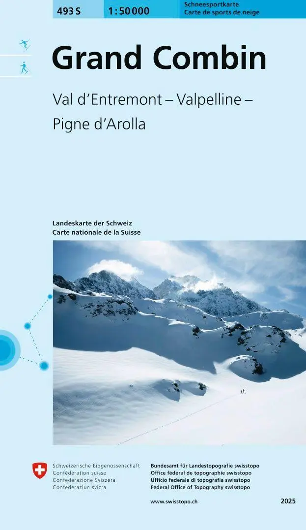 Cover: 9783302504933 | 493S Grand Combin Schneesportkarte | swisstopo | (Land-)Karte | 2025