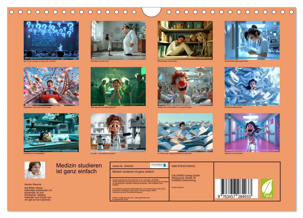 Bild: 9783457284933 | Medizin studieren ist ganz einfach (Wandkalender 2026 DIN A4 quer),...
