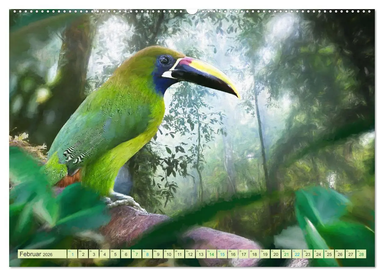 Bild: 9783457424933 | Hallo Dschungel - Artwork (hochwertiger Premium Wandkalender 2026...