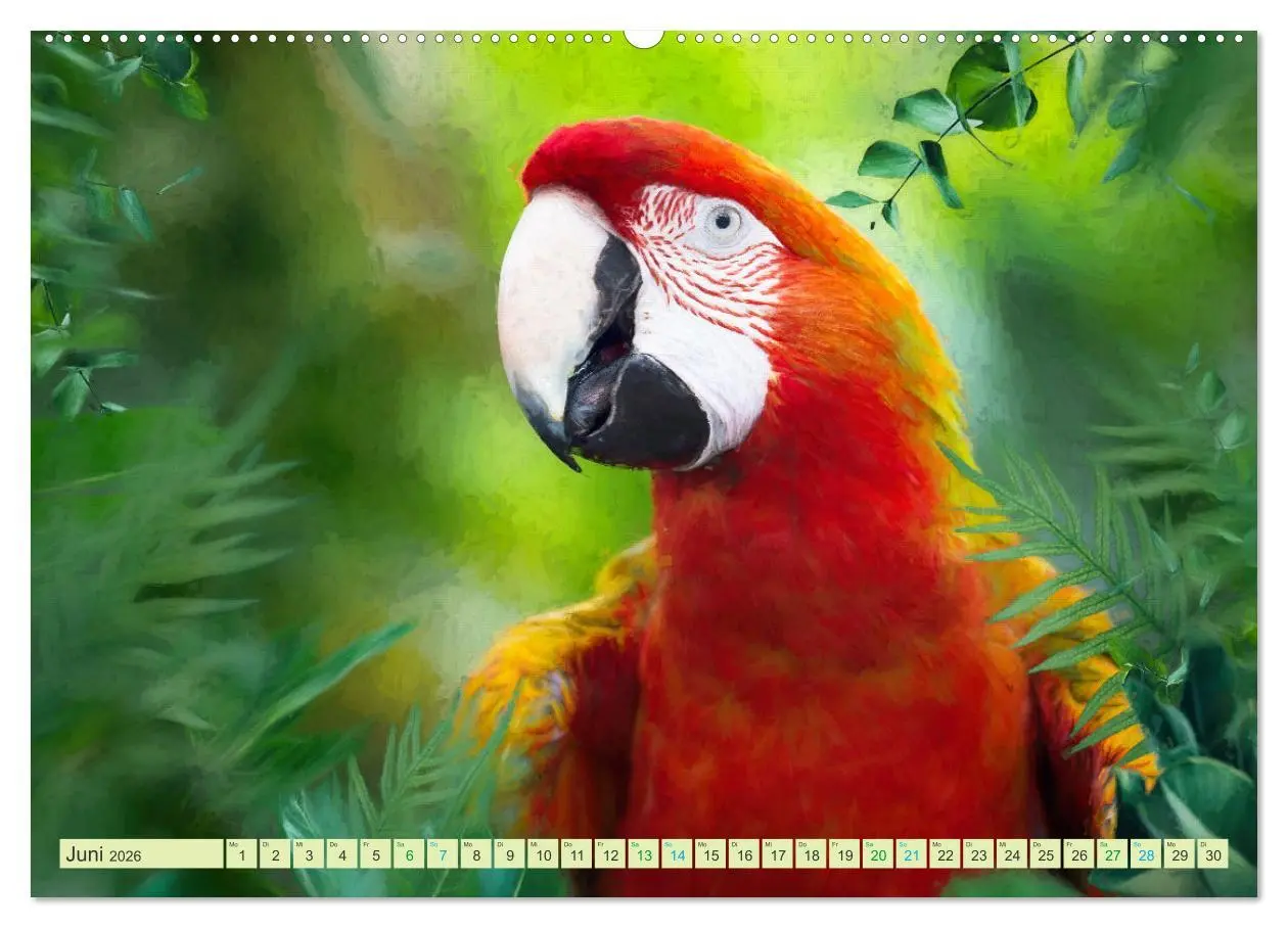 Bild: 9783457424933 | Hallo Dschungel - Artwork (hochwertiger Premium Wandkalender 2026...