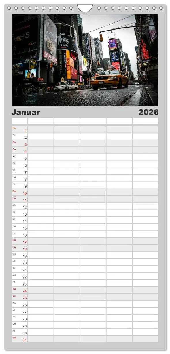 Bild: 9783516514933 | Familienplaner 2026 - New York Shoots mit 5 Spalten (Wandkalender,...
