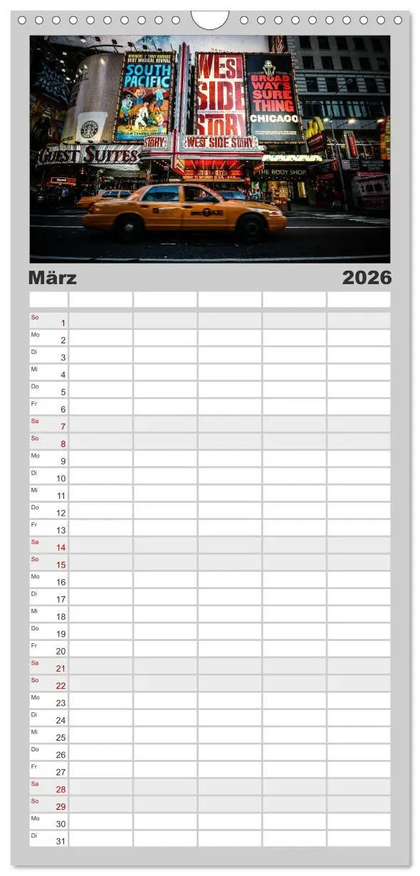 Bild: 9783516514933 | Familienplaner 2026 - New York Shoots mit 5 Spalten (Wandkalender,...