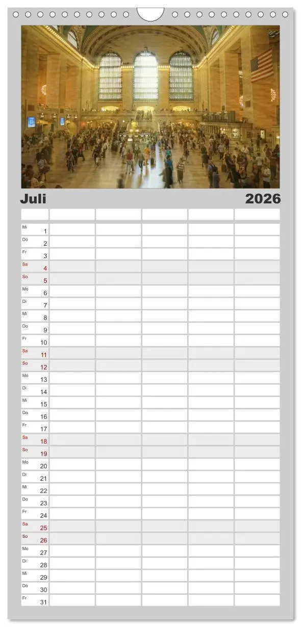 Bild: 9783516514933 | Familienplaner 2026 - New York Shoots mit 5 Spalten (Wandkalender,...