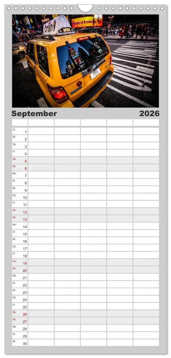 Bild: 9783516514933 | Familienplaner 2026 - New York Shoots mit 5 Spalten (Wandkalender,...