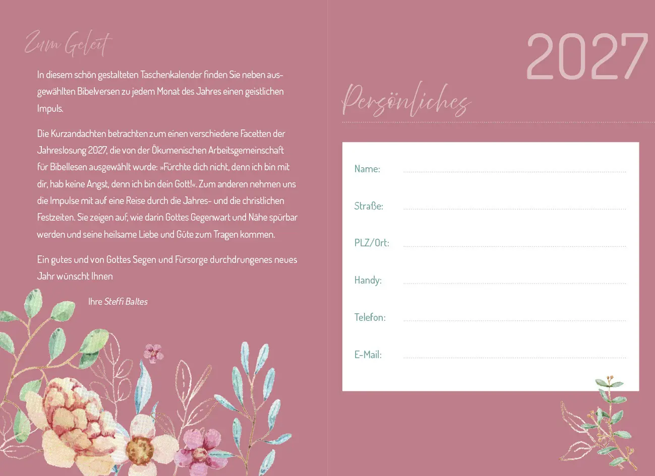 Bild: 9783963624933 | Meine Momente 2027 | Der Taschenkalender mit Jahreslosung | Baltes